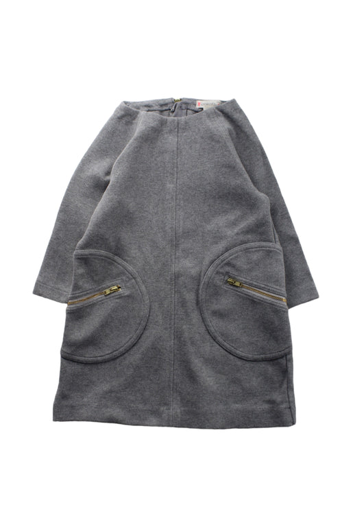 A Grey Long Sleeve Dresses from Crewcuts in size 4T for girl. (Front View)