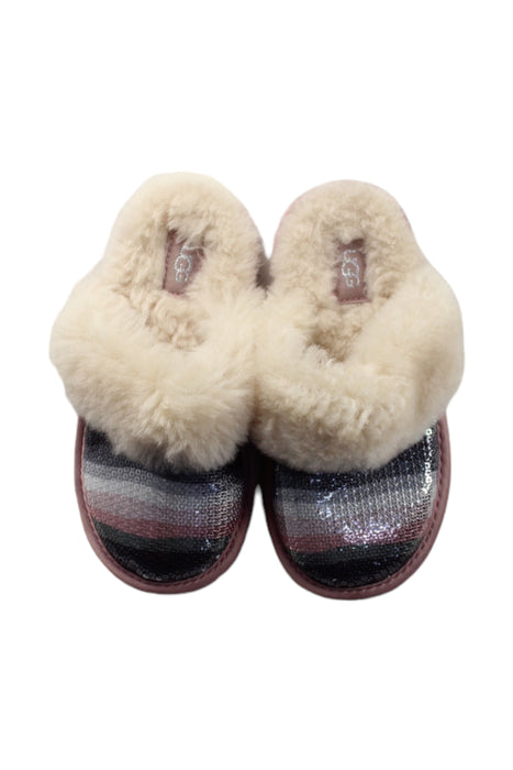 A White Slippers from UGG in size 5T for girl. (Back View)