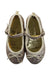 A Gold Flats from Crewcuts in size 18-24M for girl. (Back View)