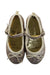 A Gold Flats from Crewcuts in size 18-24M for girl. (Back View)