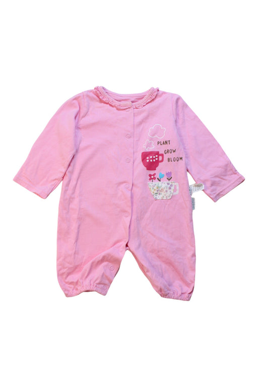 A Pink Long Sleeve Jumpsuits from Mides in size 3-6M for girl. (Front View)