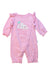 A Pink Long Sleeve Jumpsuits from Mides in size 0-3M for girl. (Front View)