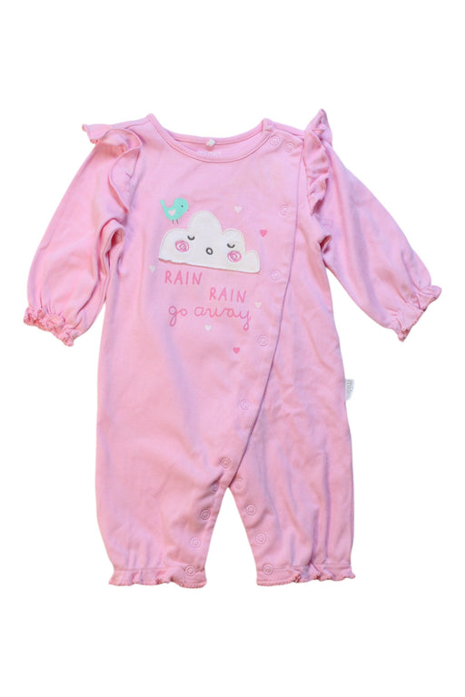 A Pink Long Sleeve Jumpsuits from Mides in size 0-3M for girl. (Front View)