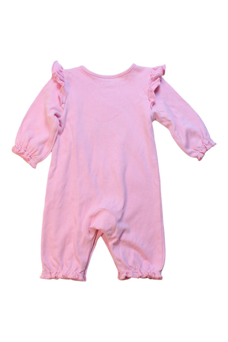 A Pink Long Sleeve Jumpsuits from Mides in size 0-3M for girl. (Back View)