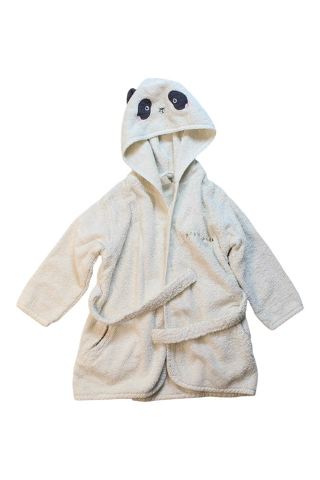 A White Bathrobes from Vertbaudet in size 3T for neutral. (Front View)