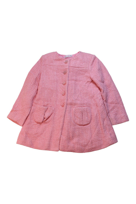 A Pink Coats from Blumarine in size 5T for girl. (Front View)