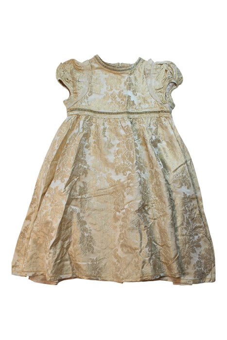 A Gold Short Sleeve Dresses from I Pinco Pallino in size 8Y for girl. (Front View)