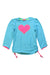 A Blue Rash Guards from Sunuva in size 7Y for girl. (Front View)