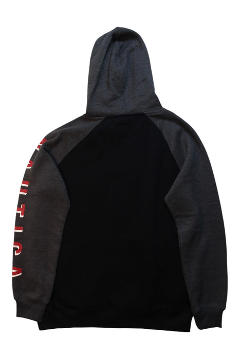 A Black Hooded Sweatshirts from Nautica in size 14Y for boy. (Back View)