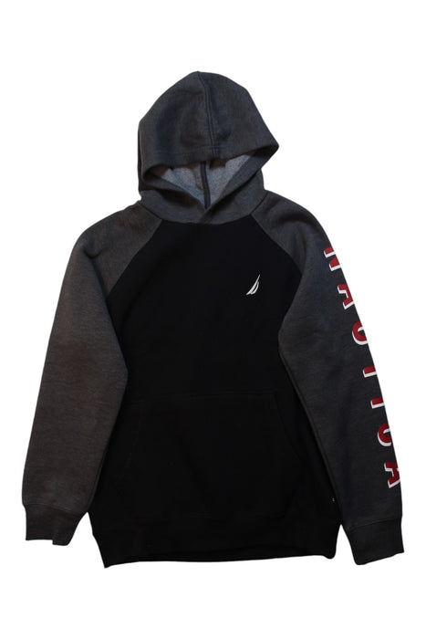 A Black Hooded Sweatshirts from Nautica in size 14Y for boy. (Front View)