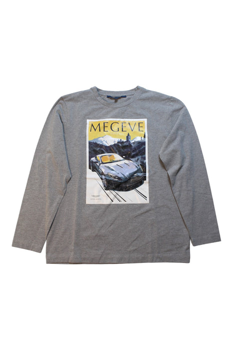 A Grey Long Sleeve T Shirts from Aston Martin in size 10Y for boy. (Front View)