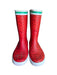 A Red Rain Boots from Aigle in size 6T for neutral. (Back View)