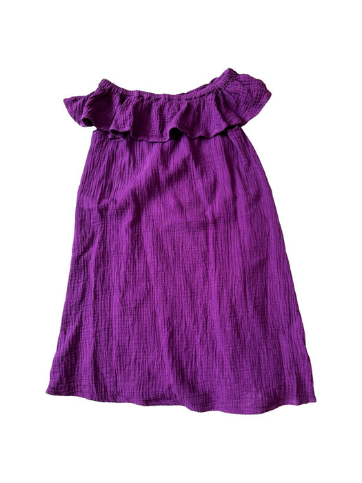 A Purple Sleeveless Dresses from Excuse My French in size 8Y for girl. (Back View)