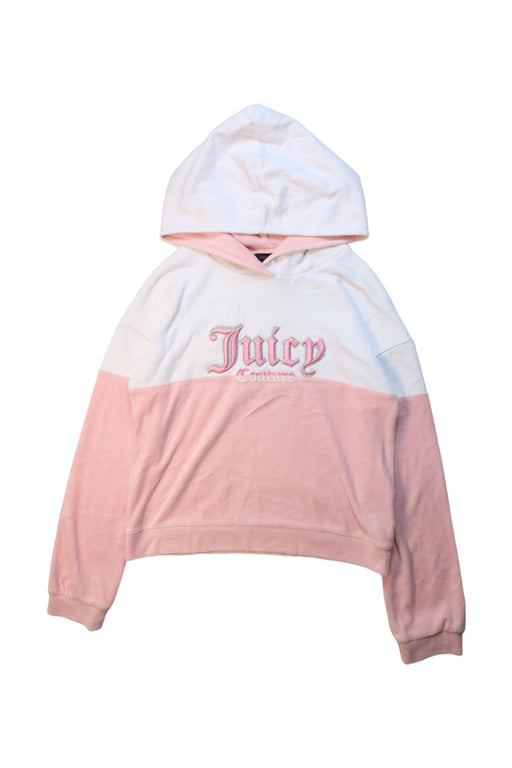 A White Hooded Sweatshirts from Juicy Couture in size 10Y for girl. (Front View)