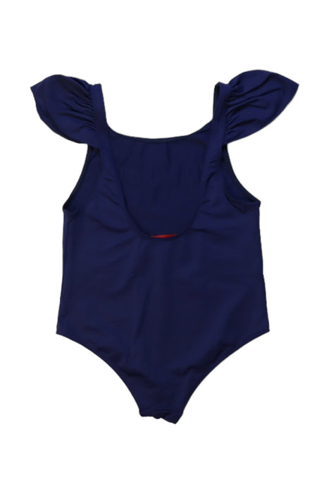 A Navy Swimsuits from The Animals Observatory in size 8Y for girl. (Back View)