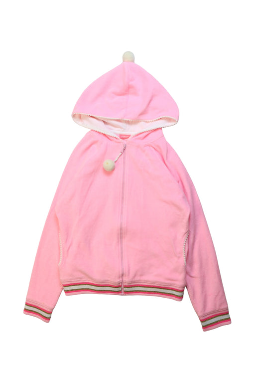 A Pink Zippered Sweatshirts from Sunuva in size 11Y for girl. (Front View)