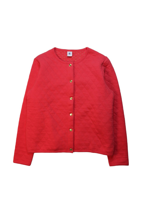 A Red Cardigans from Petit Bateau in size 12Y for girl. (Front View)