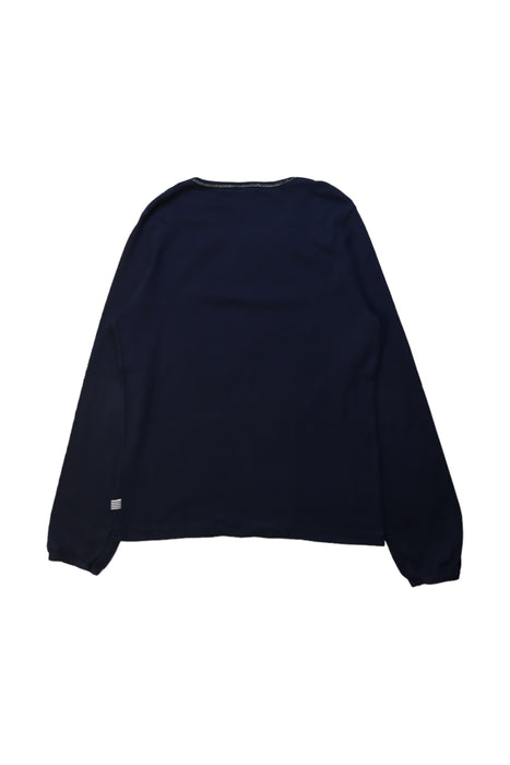 A Navy Long Sleeve Tops from Petit Bateau in size 12Y for girl. (Back View)