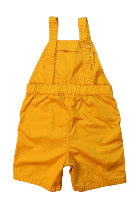 A Yellow Overall Shorts from Petit Bateau in size 18-24M for girl. (Back View)