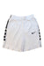 A White Shorts from Nike in size 14Y for boy. (Front View)