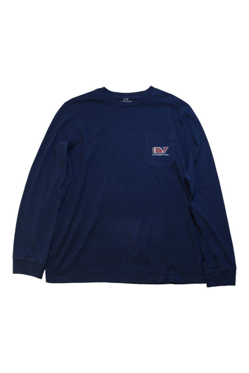 A Blue Long Sleeve T Shirts from Vineyard Vines in size 14Y for boy. (Front View)