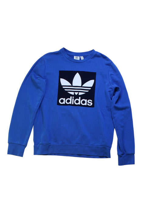 A Blue Crewneck Sweatshirts from Adidas in size 13Y for boy. (Front View)