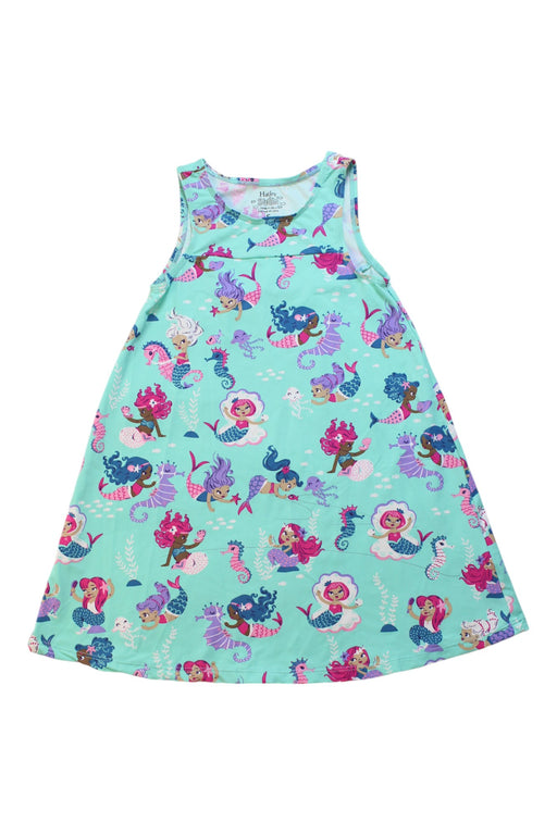 A Blue Sleeveless Dresses from Hatley in size 5T for girl. (Front View)