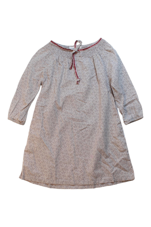 A Beige Long Sleeve Dresses from Excuse My French in size 4T for girl. (Front View)