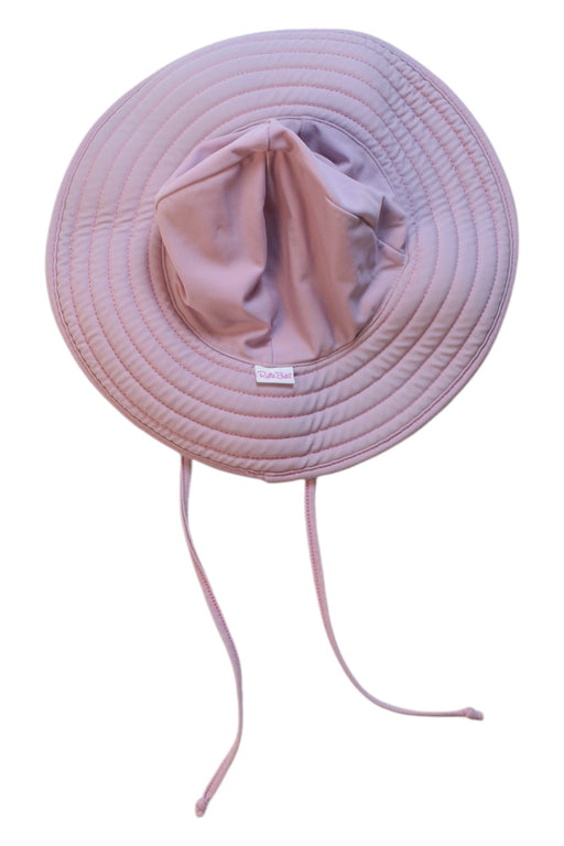 A Pink Sun Hats from RuffleButts in size 0-3M for girl. (Front View)