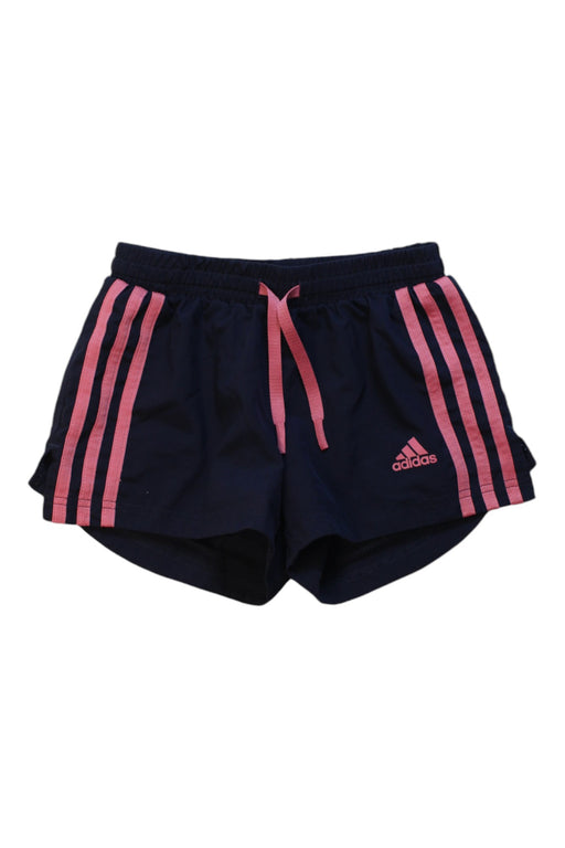 A Black Shorts from Adidas in size 7Y for girl. (Front View)