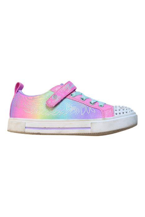 A Multicolour Sneakers from Skechers in size 7Y for girl. (Front View)