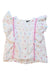 A White Short Sleeve Tops from Velveteen in size 8Y for girl. (Front View)