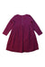 A Burgundy Long Sleeve Dresses from Velveteen in size 5T for girl. (Back View)