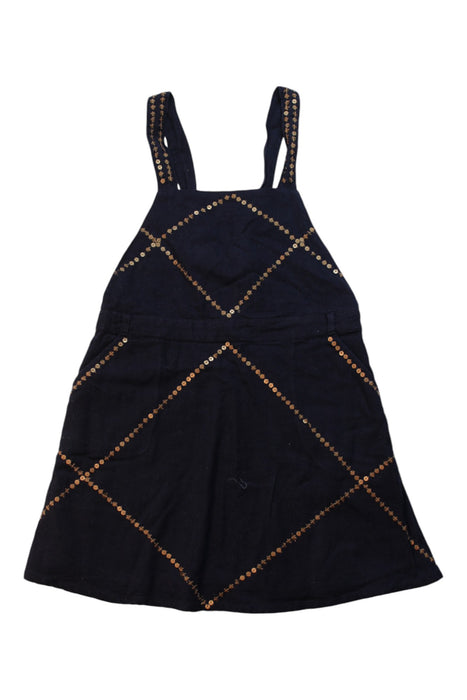 A Black Sleeveless Dresses from Velveteen in size 5T for girl. (Front View)