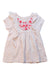 A Pink Short Sleeve Dresses from Purebaby in size 4T for girl. (Front View)