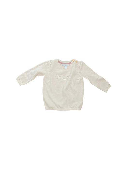 A Pink Knit Sweaters from The Little White Company in size 6-12M for girl. (Front View)