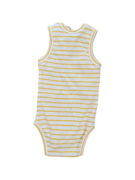 A Yellow Sleeveless Bodysuits from Nature Baby in size 6-12M for neutral. (Back View)