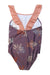 A Purple Swimsuits from CARLIJNQ in size 2T for girl. (Back View)