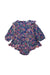 A Blue Long Sleeve Rompers from Louise Misha in size 6-12M for girl. (Front View)