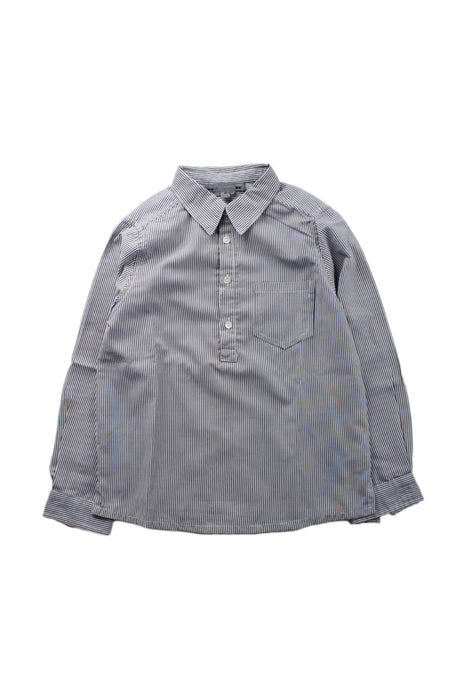 A Blue Long Sleeve Shirts from Bonpoint in size 6T for boy. (Front View)