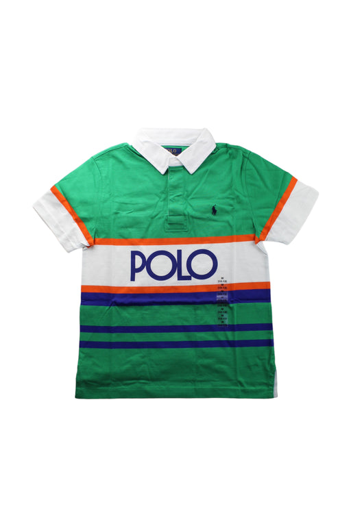 A Green Short Sleeve Polos from Polo Ralph Lauren in size 10Y for boy. (Front View)