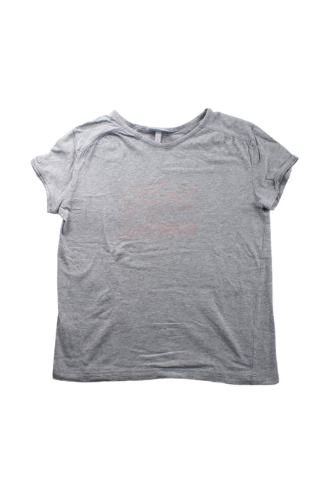 A Grey Short Sleeve T Shirts from Lacoste in size 12Y for girl. (Front View)