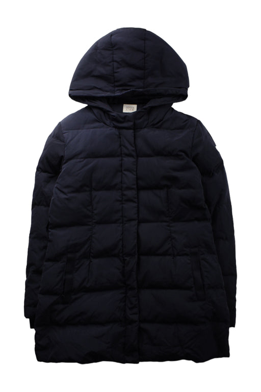 A Blue Puffer/Quilted Jackets from Armani in size 12Y for boy. (Front View)