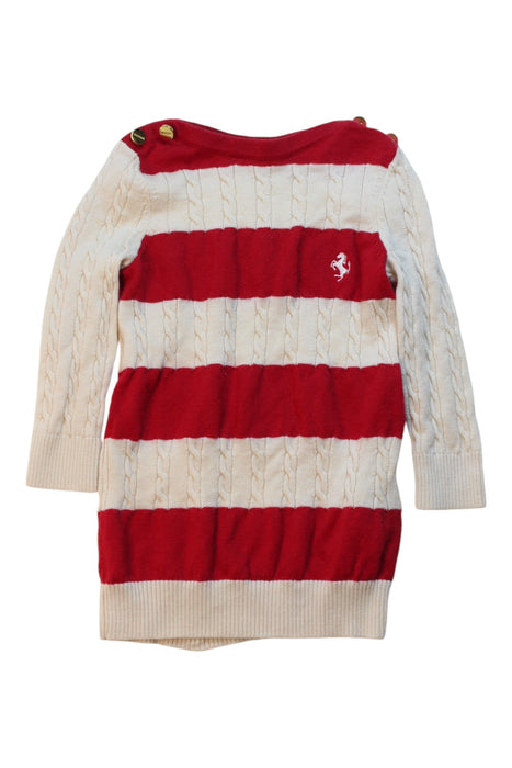 A White Sweater Dresses from Ferrari in size 2T for girl. (Front View)