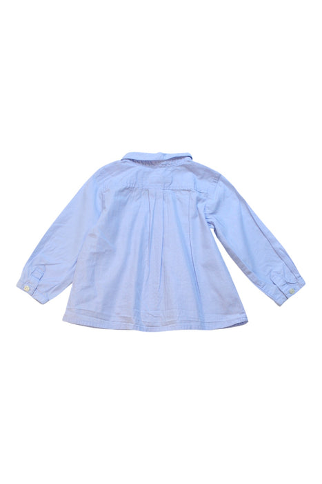 A Blue Long Sleeve Shirts from Bonpoint in size 12Y for boy. (Back View)