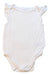 A White Sleeveless Bodysuits from Angel Dear in size 6-12M for girl. (Front View)