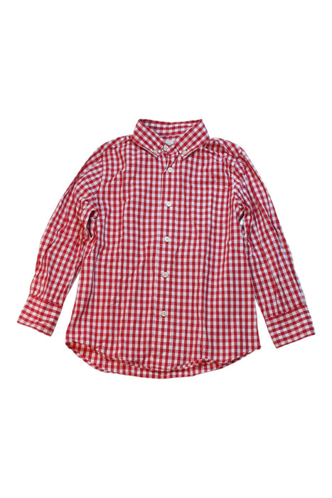 A Red Long Sleeve Shirts from Crewcuts in size 4T for boy. (Front View)