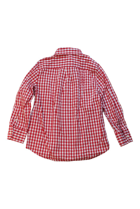 A Red Long Sleeve Shirts from Crewcuts in size 4T for boy. (Back View)