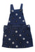 A Blue Overall Dresses from Seed in size 4T for girl. (Front View)