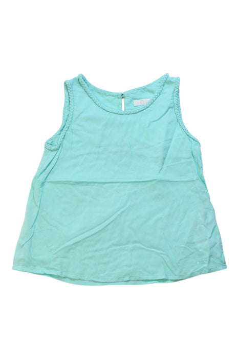 A Green Sleeveless Tops from Chloe in size 4T for girl. (Front View)